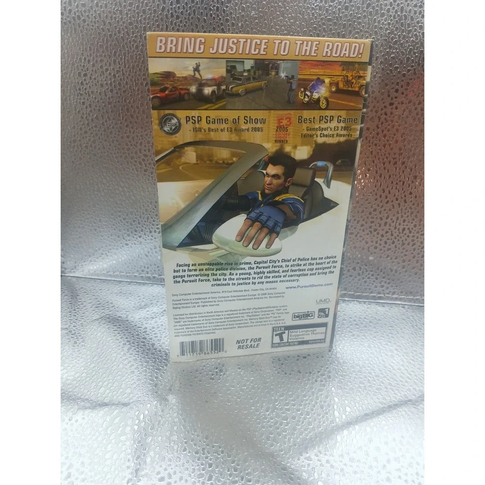 Pursuit Force Demo Disc Sony PSP Not For Resale UMD Promo UCUS-98655 E3 2005